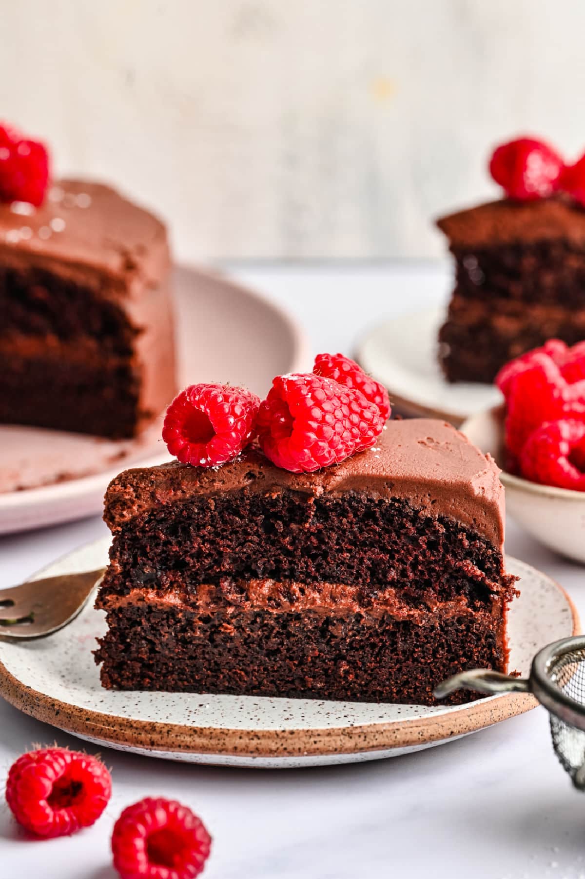 Freshly baked brownie cake